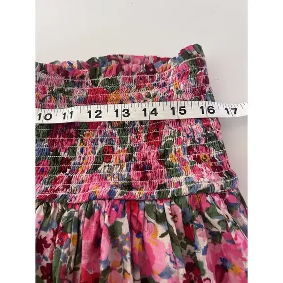 Natural Life Flora Convertible Maxi Skirt Dress Floral XL Ruffle Hem Pink Boho - Picture 13 of 13